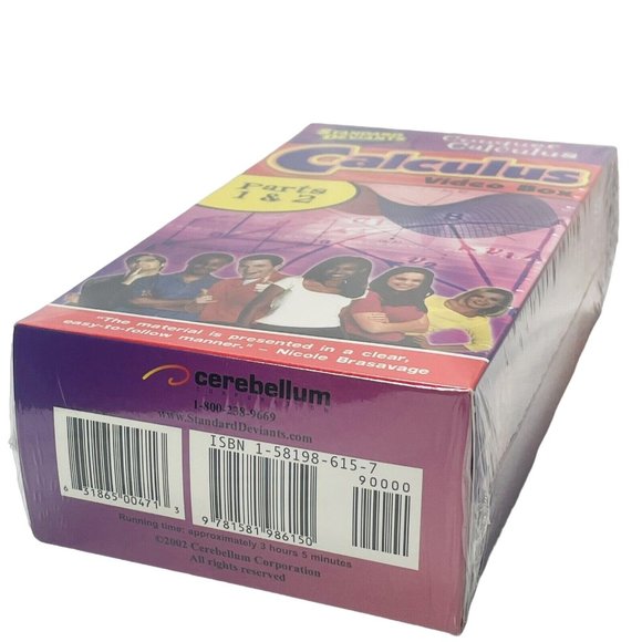 Standard Deviants Conquer Calculus 1 & 2  VHS Tape Box Homeschool Educate - Picture 8 of 8